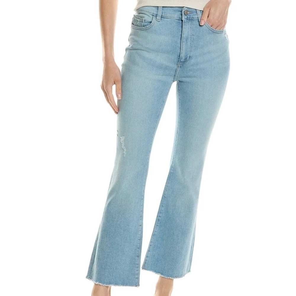 NWT DL1961 Bridget Boot HR Instasculpt Crop Jeans, Size 32 Color Light Blue